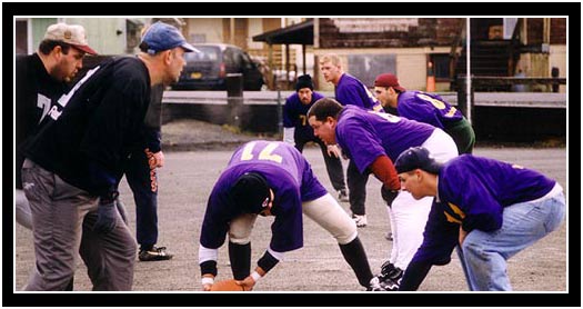 Staring down the line of scrimmage