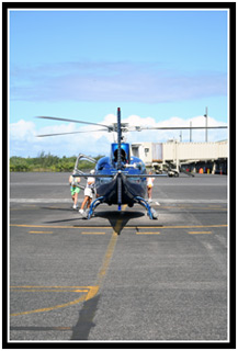 Another set of tourists getting ready for their helitour.