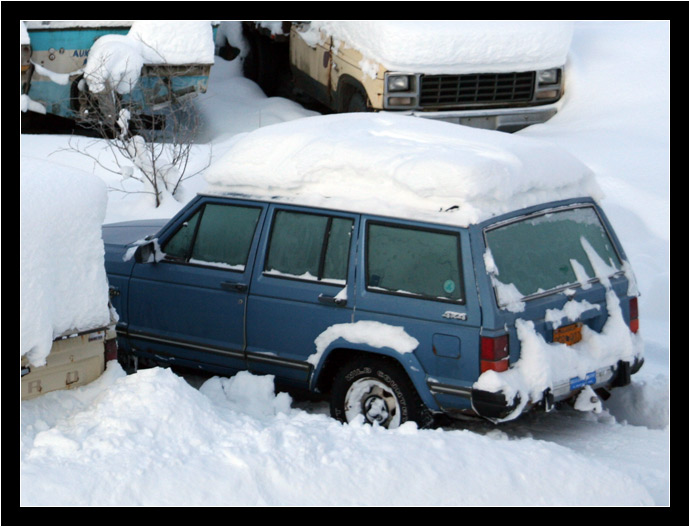 Jeep in winter